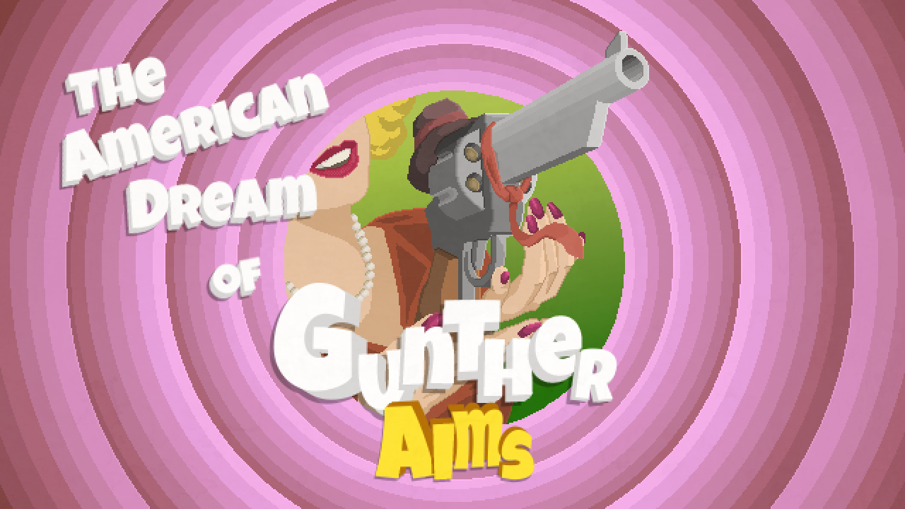 Key art: Bethany's hand holding Gunther the revolver, in front of pink rings