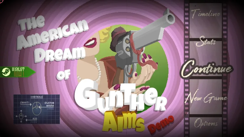 The title screen of the demo